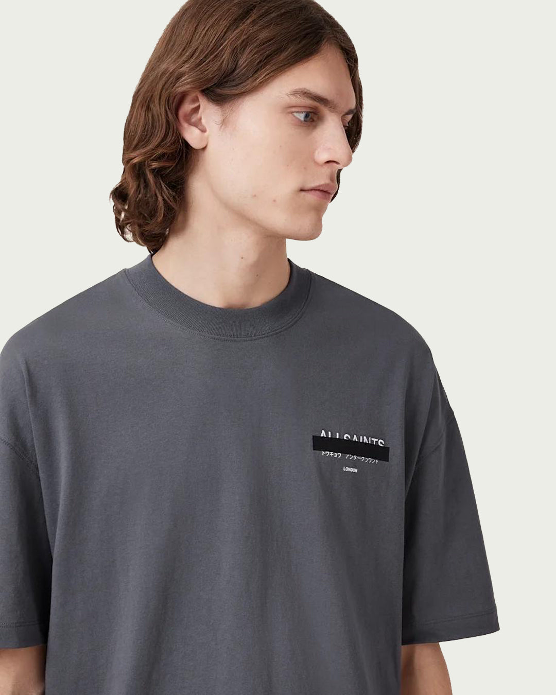 All Saints “ Redact Embroidered “ Logo Tee