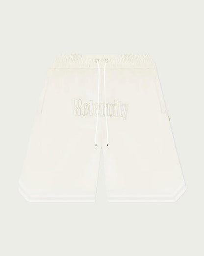 RTNTY " Cream Aplique " Mesh Shorts