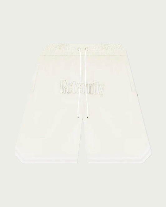 RTNTY " Cream Aplique " Mesh Shorts