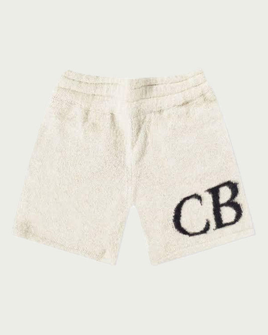 Cole Buxton " Cream Intarsia " Knit Short