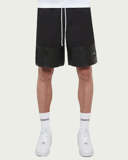 RTNTY " Leather Aplique " Shorts