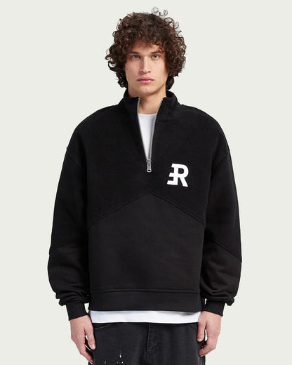 RTNTY " Half Zipped " Black Hoodie