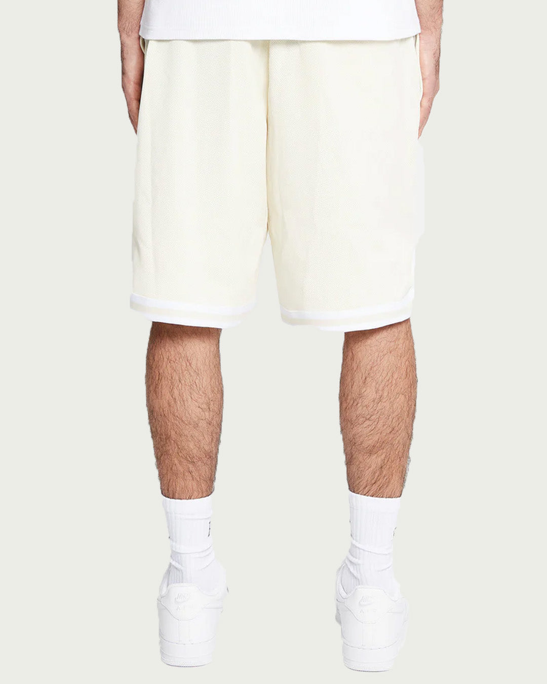 RTNTY " Cream Aplique " Mesh Shorts