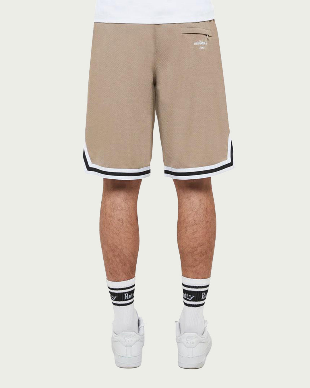 RTNTY “ Taupe Logo “ Mesh Shorts